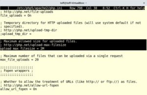 Abbildung 5: Die maximale Dateigröße für Datentransfers auf den Pydio-Server gibt die PHP-Konfiguration des Webservers vor.