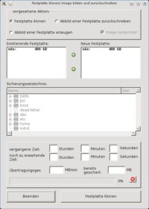 Abbildung 5: Mit wenigen Mausklicks klonen Sie einen Massenspeicher oder legen ein Image an.