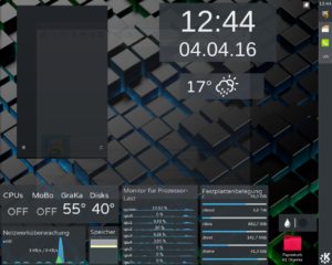 Abbildung 7: Die Liste der Plasmoids (Desktop- und Taskleisten-Miniprogramme) ist unter Plasma 5.5 wieder vollständig, einige neue kamen hinzu.