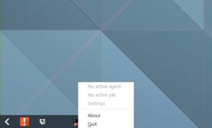 Abbildung 9: Die grafische Oberfläche des Pydio-Sync-Clients beschränkt sich lediglich auf eine Statusanzeige.