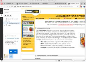 Abbildung 2: Ähnlich wie Lesezeichen erlauben es Ihnen Notizen, Informationen aus Webseiten samt URL und Screenshot der Seite zu speichern und in Ordnern zu verwalten.