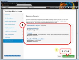 Abbildung 6: Beim Einrichten der Trutzbox bietet Ihnen das System Gelegenheit, bis zu 5 verschlüsselte E-Mail-Konten anzulegen.