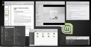 Abbildung 1: Drei der neuen X-Apps unter Linux Mint: Oben v. l. n. r. Xreader, Xviewer und Xed.