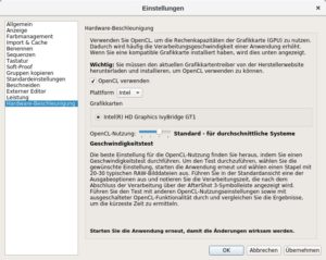 Abbildung 1: Mit OpenCL lagern Sie einen Teil der Rechenarbeit auf die ansonsten untätige GPU aus und beschleunigen so die Arbeitsweise des RAW-Entwicklers.
