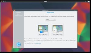 Abbildung 14: Hier ist die Installation von Kubuntu in Qemu/KVM im Gange.