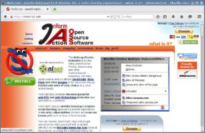 Abbildung 3: NoScript ist ein Plug-in für Firefox, mit dem Sie verhindern, dass der Browser unerwünschte aktive Elemente ausführt.