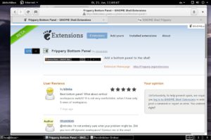Abbildung 3: Sie vermissen die Kontrollleiste am unteren Rand? Die Erweiterung Frippery Bottom Panel liefert Ersatz.