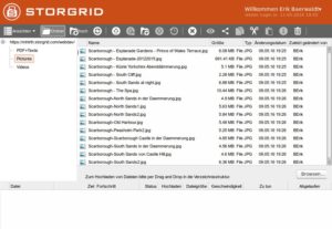 Abbildung 3: Übersichtlich und trotzdem funktionell: das Web-Interface von Storgrid.