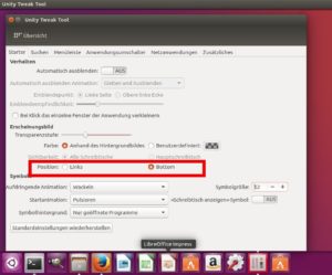 Abbildung 4: In der neuen Ubuntu-Version 16.04 können Sie die Dash-Position verändern. Möglich macht's das Unity-Tweak-Tool.