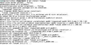 Abbildung 5: Flatpak ist auch in Debian schnell installiert.