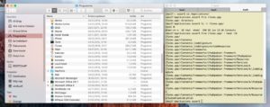 Abbildung 5: Programme im Finder: Hinter einem Programmeintrag verbirgt sich ein Unterordner mit vielen Dateien.