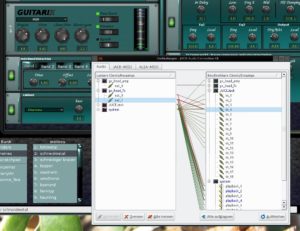 Abbildung 6: Standalone Jack-Programme wie den Gitarrenverstärker Guitarix lassen sich am besten mit QjackCtl an Tracktion anschließen.