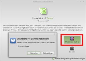 Abbildung 7: Die Installations-Images liefern die Mint-Entwickler nun ohne Multimedia-Codecs aus. Es ist aber leicht, diese nachträglich einzuspielen.
