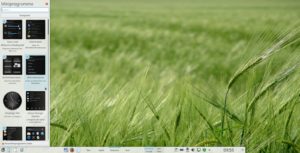Abbildung 9: Die Desktop-Abbildung mit verkürzter Kontrollleiste zeigt mit der schmalen Laufleiste im Miniprogramm-Fenster an, dass noch mehr Programme vorhanden sind.