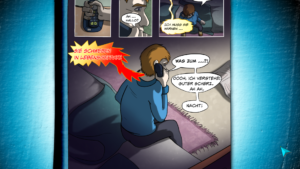 Solche Comic-artigen Zwischensequenzen erzählen die Geschichten weiter.