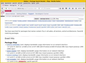 Abbildung 1: Eine Paketsuche über die Webseite des Debian-Projekts …