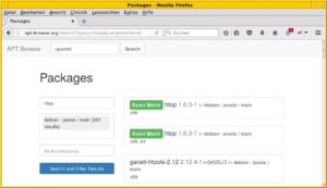 Abbildung 2: … und über die Webseite Apt-browse.org.