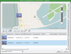 Abbildung 4: Fügt Ihre Kamera GPS-Ortsdaten nicht automatisch der Aufnahme hinzu, lässt sich dieses mit Digikam nachholen.