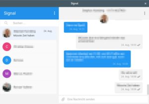 Abbildung 5: Signal kennen viele Anwender von Smartphones, per Browser-Erweiterung landet der Dienst auch auf dem Linux-Desktop.