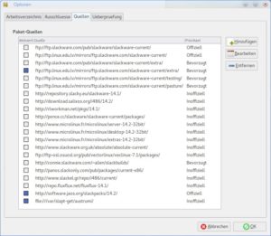 Abbildung 6: Benötigen Sie mehr Software, als sich in den Quellen des eigentlichen Projekts befindet, aktivieren Sie zusätzliche Softwarequellen in den Einstellungen von Gslapt.
