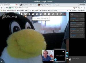 Abbildung 7: WebRTC, wie hier Jitsi Meet, benötigt dank HTML5 keinen gesonderten Client: Ein moderner Browser genügt völlig.