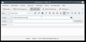 Abbildung 1: Wenn Sie CC- oder BCC-Empfänger vorkonfigurieren, landen sie automatisch in den Adressfeldern neuer Mails.