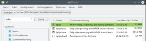 Abbildung 1: Diese Pakete brauchen Sie unter OpenSuse 42.1 für HP-Drucker.