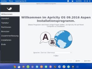 Abbildung 1: Das Installer-Framework Calamares führt Sie durch die Installation.
