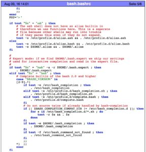 Abbildung 1: Hübsch farbig kann "a2ps" eine Skriptdatei drucken – das gelingt auch mit vielen anderen Dateiformaten, etwa C-Programmen.
