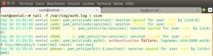 Abbildung 2: Mit dem kleinen Tool "ccze" färben Sie Logdateien ein. So fallen bestimmte Schlüsselwörter und Ereignisse besser ins Auge.