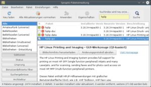 Abbildung 2: Auch Kubuntu 16.04 legt die HPLIP-Treiber als Pakete bei, die Sie über Synaptic installieren.