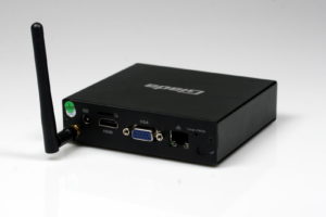 Abbildung 2: Per HDMI und VGA lassen sich zwei Monitore an dem Mini-Rechner anschließen.