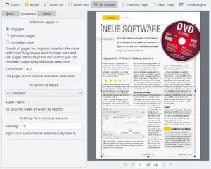Abbildung 21: Krop beschneidet PDF-Dateien an einem mit der Maus aufgezogenen Rahmen und entfernt so überflüssiges Beiwerk.