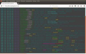 Abbildung 3: Die "ccze"-Option "-h" und der Umleitungsoperator ">" speichern das eingefärbte Protokoll als bunte HTML-Datei ab, die Sie anschließend im Browser anzeigen können.