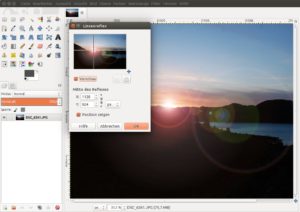 Abbildung 4: Mit dem Filter "Linsenreflex" simulieren Sie Lichtbrechungen, was einen interessanten Effekt in Fotos zaubern kann.