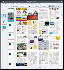 Abbildung 4: 16 EasyLinux-Seiten auf einem Blatt: Zu klein zum Lesen aber hübsch anzusehen.