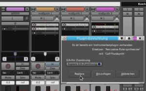 Abbildung 8: CALF Fluidsynth ersetzt Cabbage Percussive Flute – ganz einfach per Mausklick.