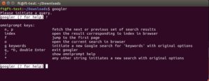 Abbildung 1: Der eigentliche Prompt der Software bleibt bei Bedarf in einem eigenen Terminal ständig offen. So haben Sie schnellen Zugriff auf die Suche.