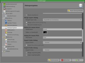 Abbildung 13: Die Aspekte von Gimp lassen sich in der Entwicklerversion 2.9 weitergehend vom Anwender vorgeben.