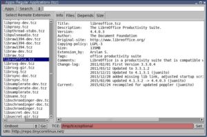 Abbildung 2: Die grafische Paketverwaltung lehnt sich optisch an Synaptic an und erlaubt das Einrichten Hunderter Zusatzapplikationen, darunter auch Gimp, Firefox oder LibreOffice.