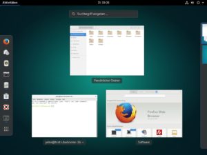 Abbildung 3: Der Gnome-Desktop 3.20 unterscheidet sich aus der Vogelperspektive kaum von Version 3.18 der vorangegangenen LTS-Release.