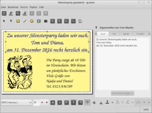 Abbildung 3: Die Einladung bietet noch Potenzial für Verbesserungen, aber für einen ersten Entwurf macht sie schon etwas her.