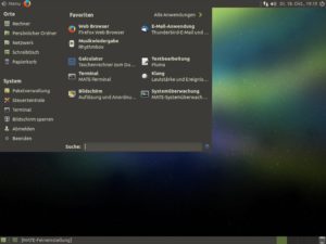 Abbildung 4: Mit dem erweiterten Startmenü gibt es unter Maté einen zeitgemäßen Ersatz für das alte Gnome-2-Menü.