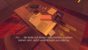 Die Dokumente auf dem Schreibtisch könnte einfach man ignorieren ...