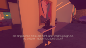 Indem man die Gegenstände betrachtet, erhält man weitere Informationen über die Situation im Land und den Wohnungseigentümer.