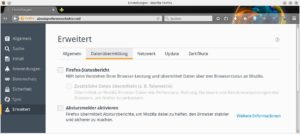 Abbildung 1: In den erweiterten Einstellungen deaktivieren Sie die Weitergabe telemetrischer Daten an Mozilla.