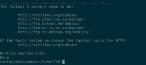 Abbildung 3: Netselect wählt die schnellsten Server in der Umgebung aus.