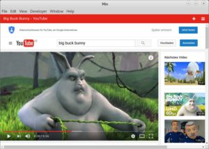 Abbildung 4: Big Buck Bunny kämpft in Min auch ohne Flash.