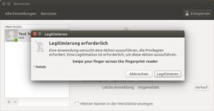 Abbildung 5: Der Fingerabdruckscanner funktioniert ohne zusätzliche Konfiguration, Sie müssen lediglich Ihren Fingerabdruck hinterlegen.