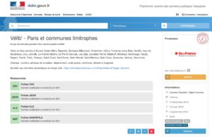 Abbildung 7: Die französische Verwaltung ermöglicht den Zugriff auf Daten in verschiedenen Formaten.
